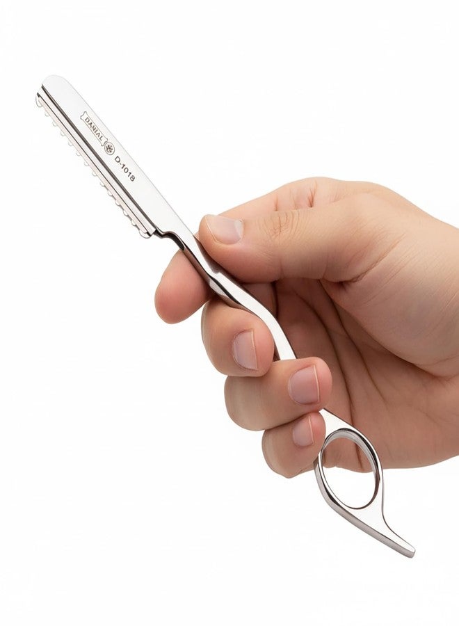 DANIAL Professional Hair Styling Thinning Texturizing Cutting Faether Razor (Silver) - Image 5